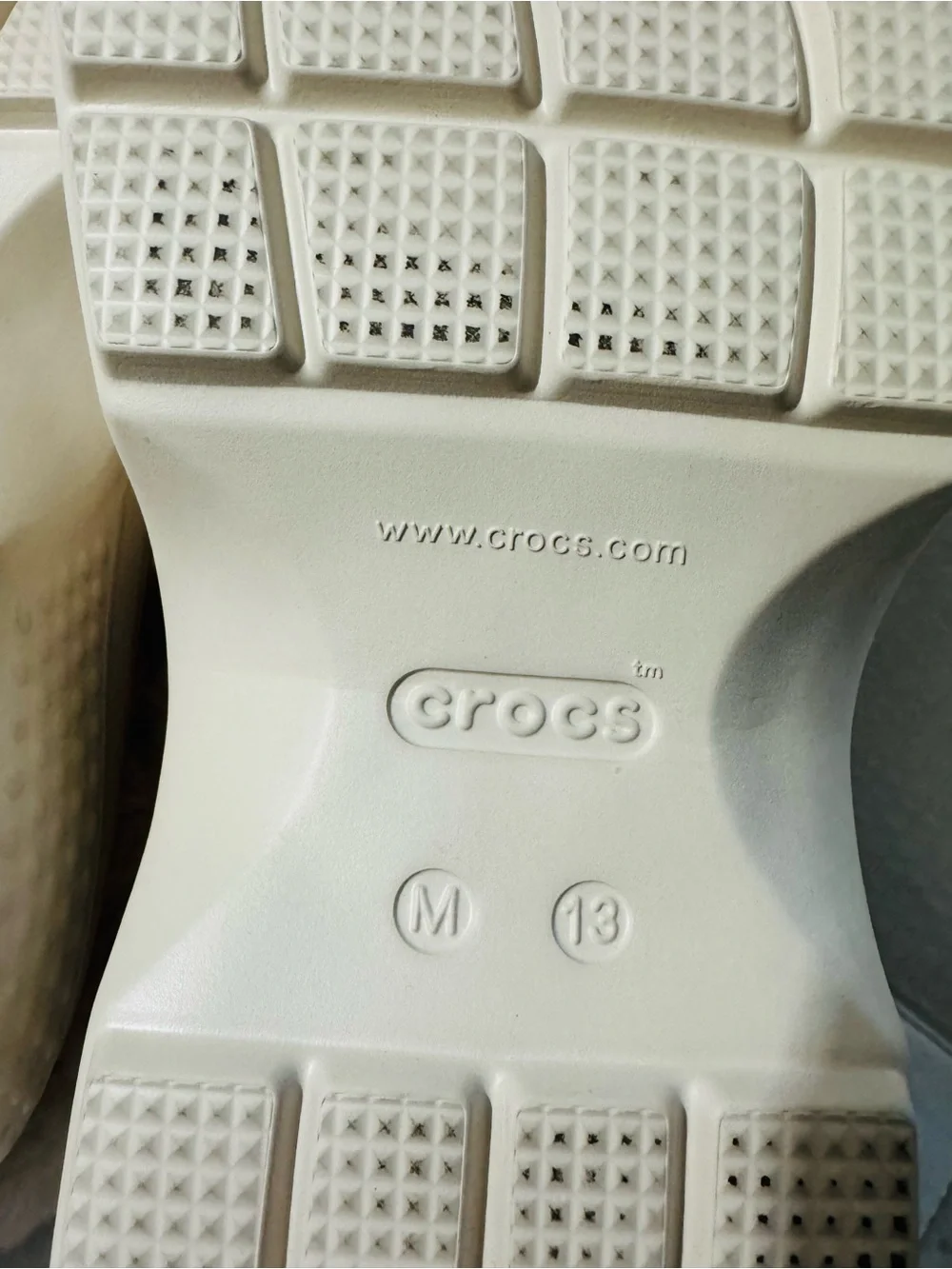 CROCS stomp lined quilted clog size men’s 13 in Cream color BNWT - Picture 7 of 12